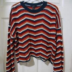 Forever21 multicolored knitted long sleeve sweater